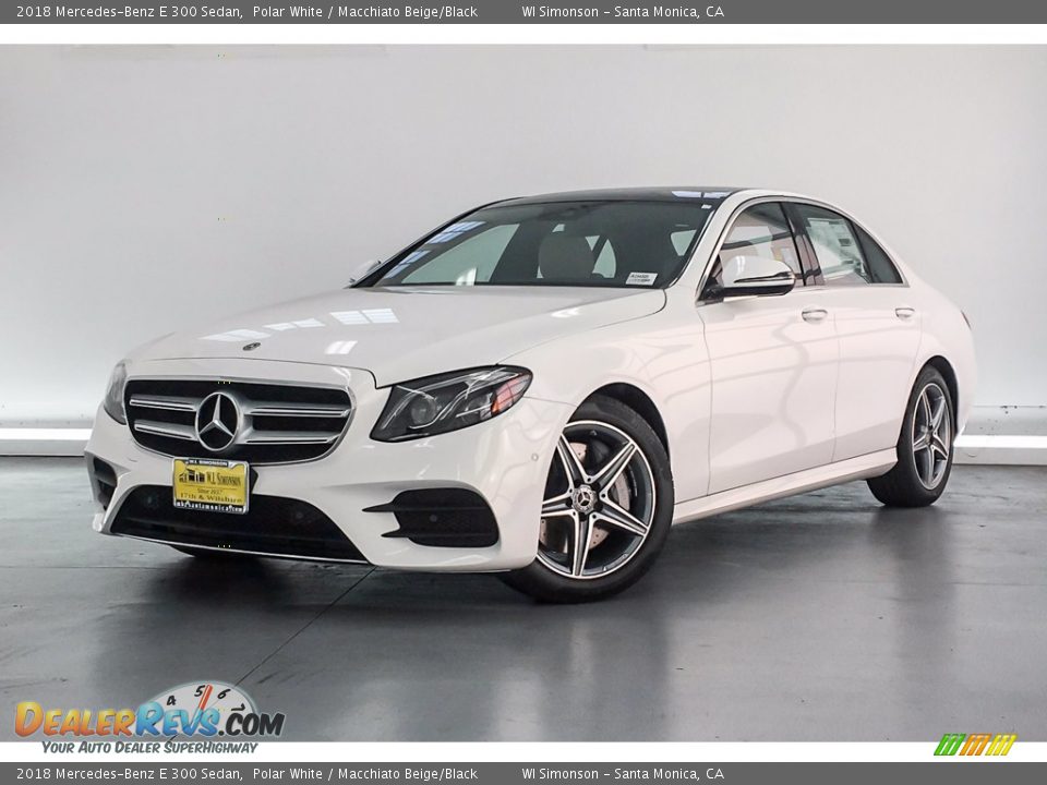 2018 Mercedes-Benz E 300 Sedan Polar White / Macchiato Beige/Black Photo #12