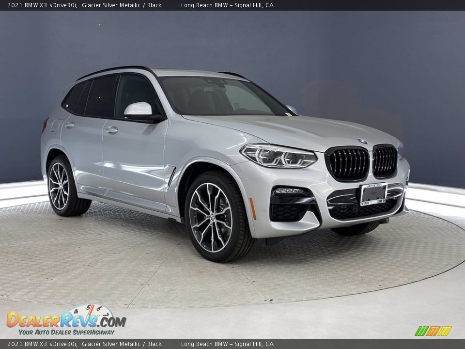 2021 BMW X3 sDrive30i Glacier Silver Metallic / Black Photo #27