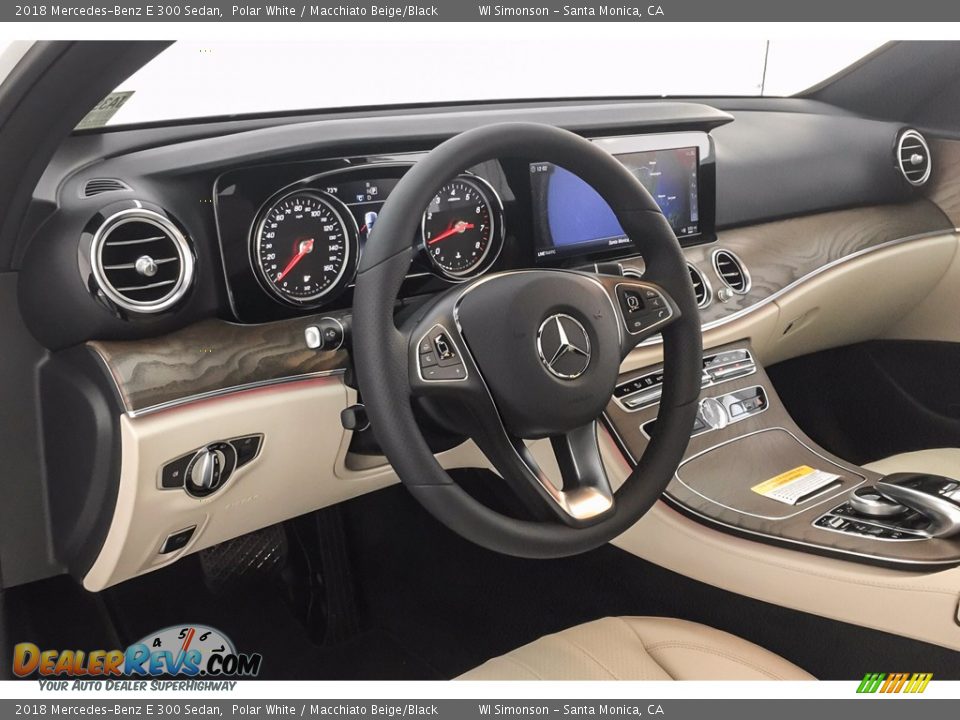 2018 Mercedes-Benz E 300 Sedan Polar White / Macchiato Beige/Black Photo #22