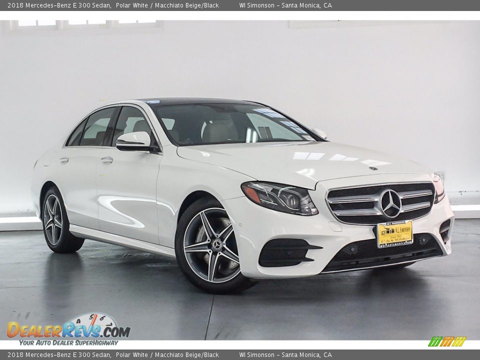 2018 Mercedes-Benz E 300 Sedan Polar White / Macchiato Beige/Black Photo #30