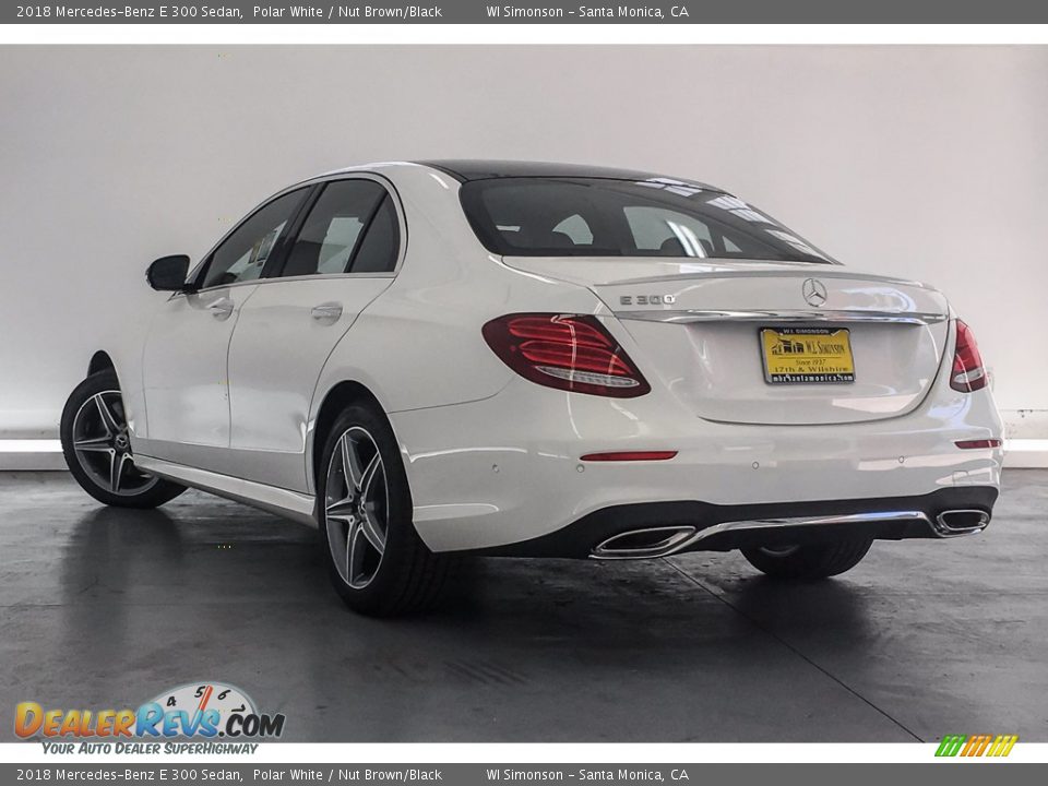 2018 Mercedes-Benz E 300 Sedan Polar White / Nut Brown/Black Photo #3