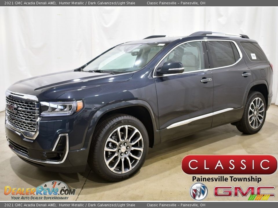 2021 GMC Acadia Denali AWD Hunter Metallic / Dark Galvanized/Light Shale Photo #1