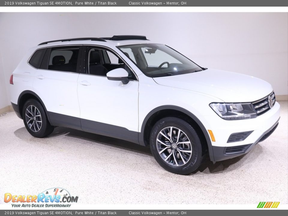2019 Volkswagen Tiguan SE 4MOTION Pure White / Titan Black Photo #1
