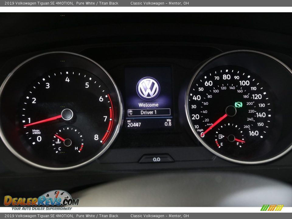 2019 Volkswagen Tiguan SE 4MOTION Pure White / Titan Black Photo #8