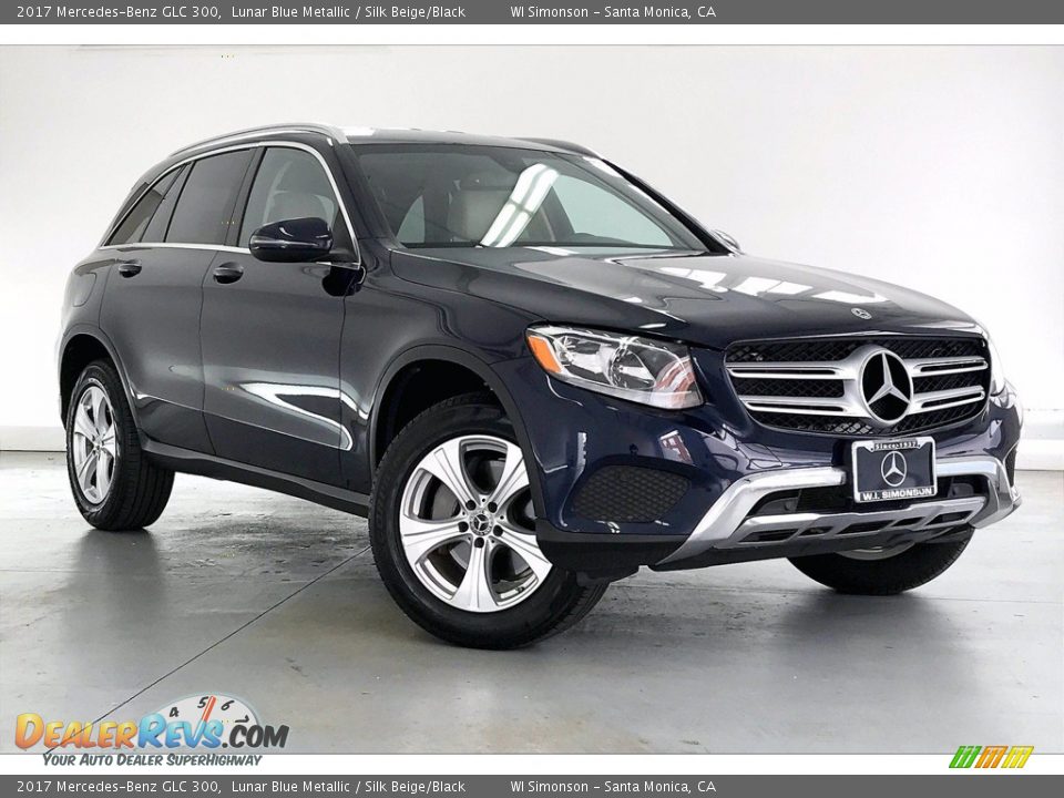 2017 Mercedes-Benz GLC 300 Lunar Blue Metallic / Silk Beige/Black Photo #34