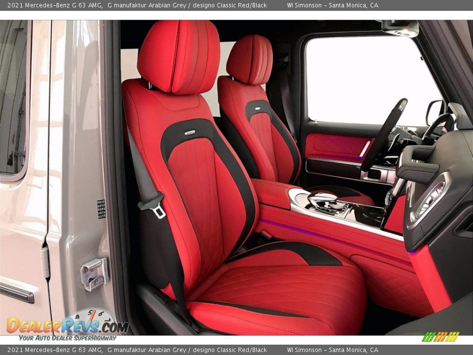 designo Classic Red/Black Interior - 2021 Mercedes-Benz G 63 AMG Photo #5