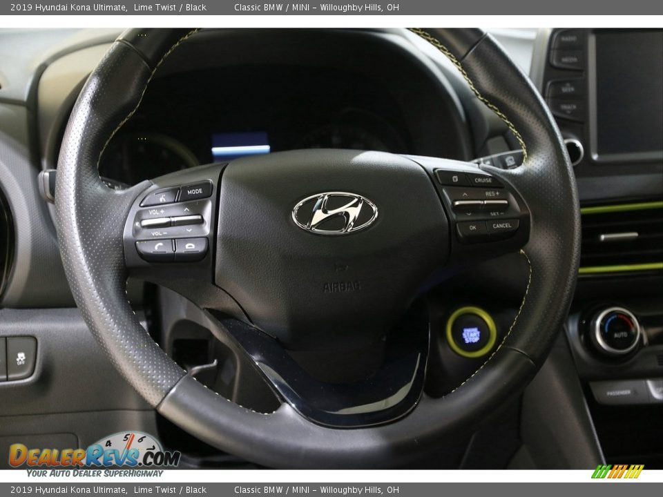 2019 Hyundai Kona Ultimate Lime Twist / Black Photo #7