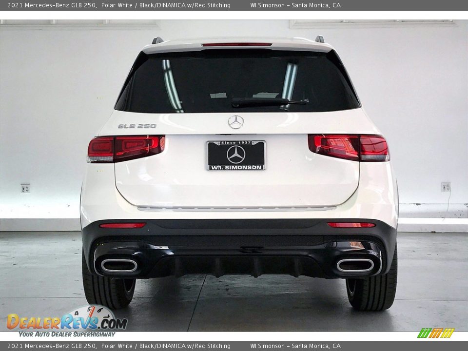 2021 Mercedes-Benz GLB 250 Polar White / Black/DINAMICA w/Red Stitching Photo #3