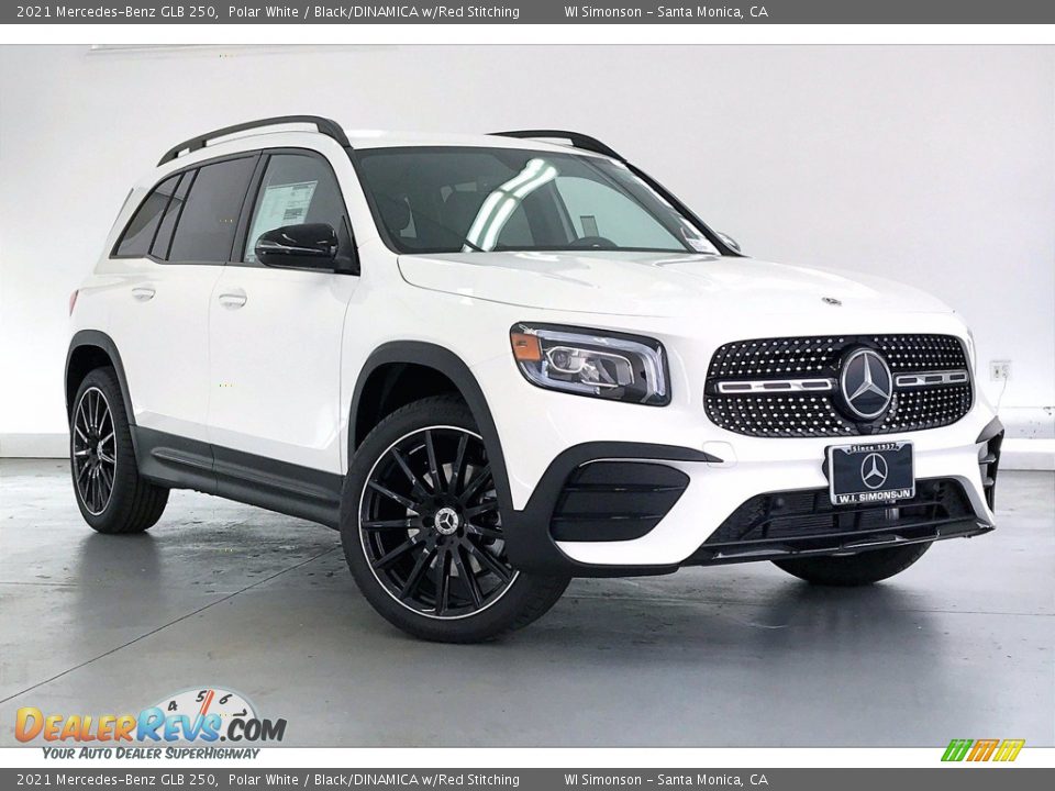 2021 Mercedes-Benz GLB 250 Polar White / Black/DINAMICA w/Red Stitching Photo #12