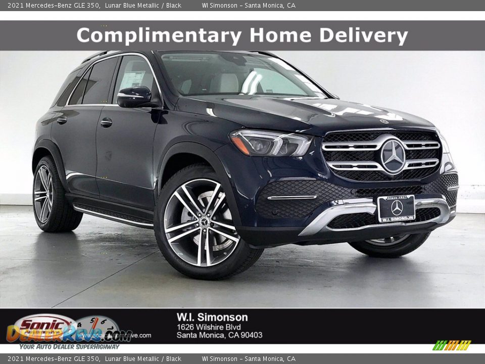 2021 Mercedes-Benz GLE 350 Lunar Blue Metallic / Black Photo #1