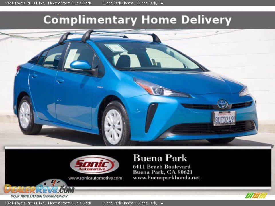 2021 Toyota Prius L Eco Electric Storm Blue / Black Photo #1