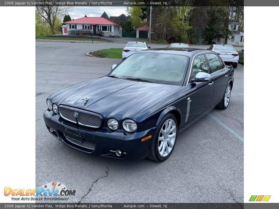 2008 Jaguar XJ Vanden Plas Indigo Blue Metallic / Ivory/Mocha Photo #1