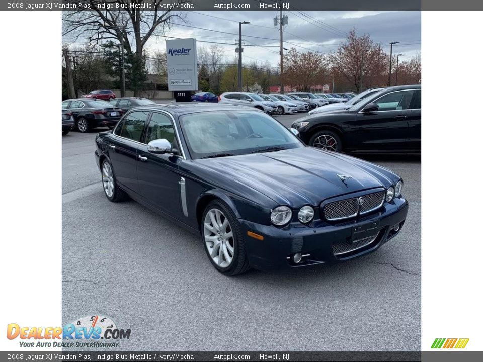 2008 Jaguar XJ Vanden Plas Indigo Blue Metallic / Ivory/Mocha Photo #7