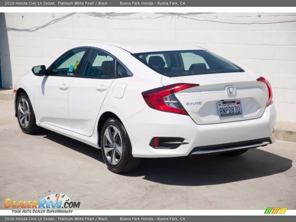 2019 Honda Civic LX Sedan Platinum White Pearl / Black Photo #2