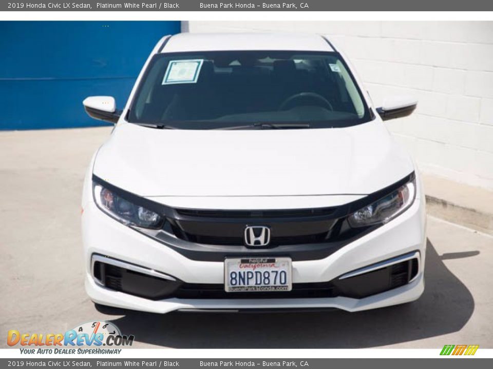 2019 Honda Civic LX Sedan Platinum White Pearl / Black Photo #7