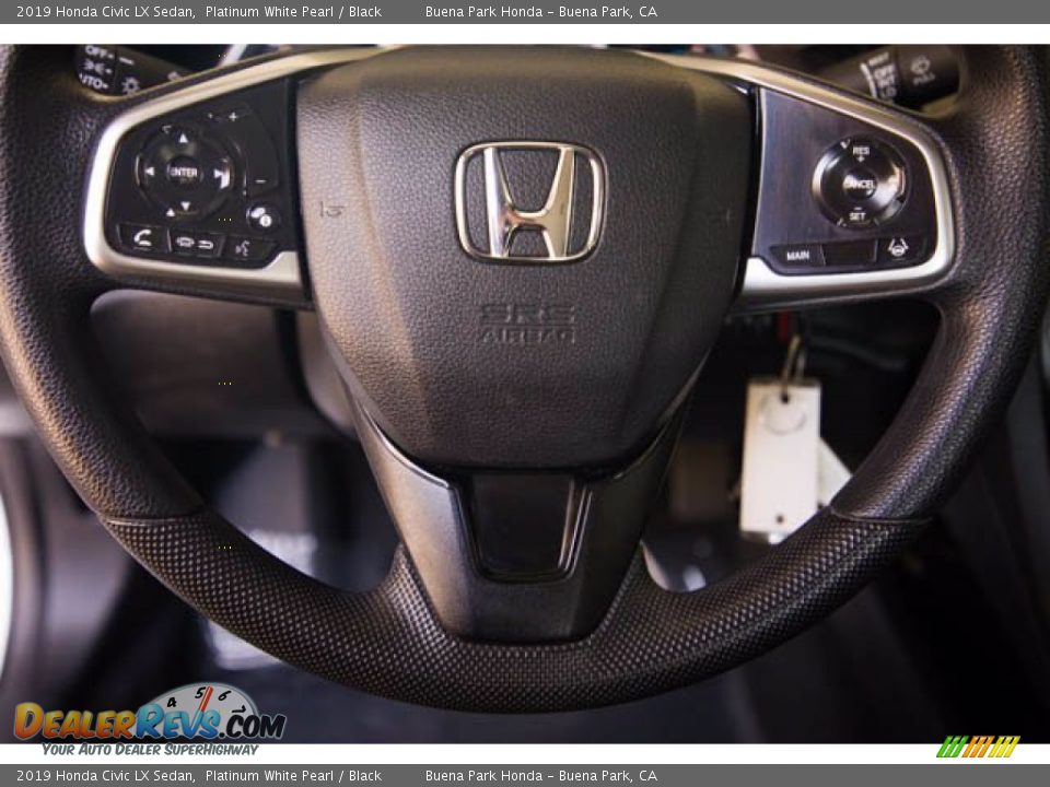 2019 Honda Civic LX Sedan Platinum White Pearl / Black Photo #15