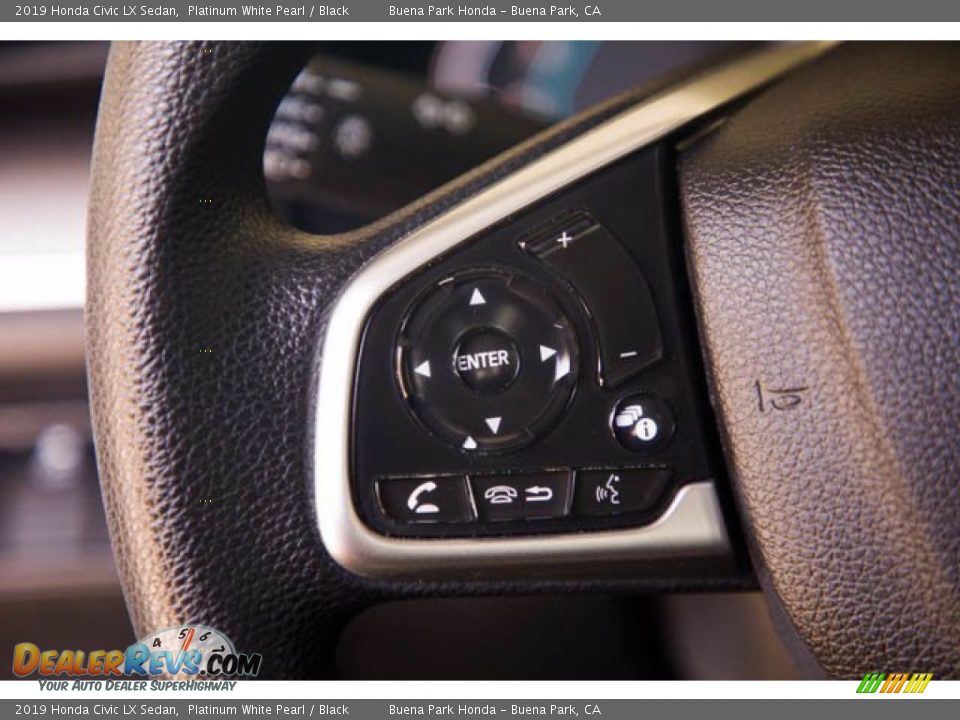 2019 Honda Civic LX Sedan Platinum White Pearl / Black Photo #16