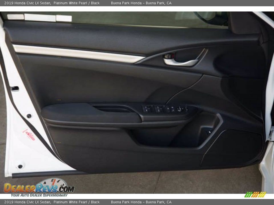 2019 Honda Civic LX Sedan Platinum White Pearl / Black Photo #29