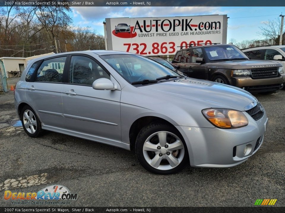 2007 Kia Spectra Spectra5 SX Wagon Silver / Black Photo #1