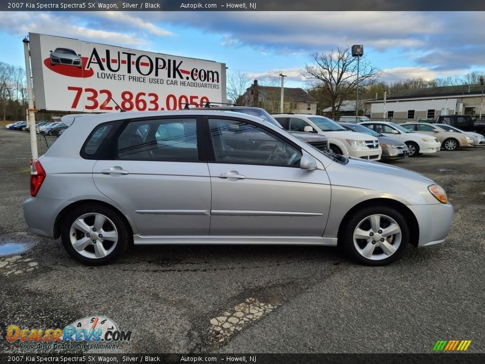 2007 Kia Spectra Spectra5 SX Wagon Silver / Black Photo #3