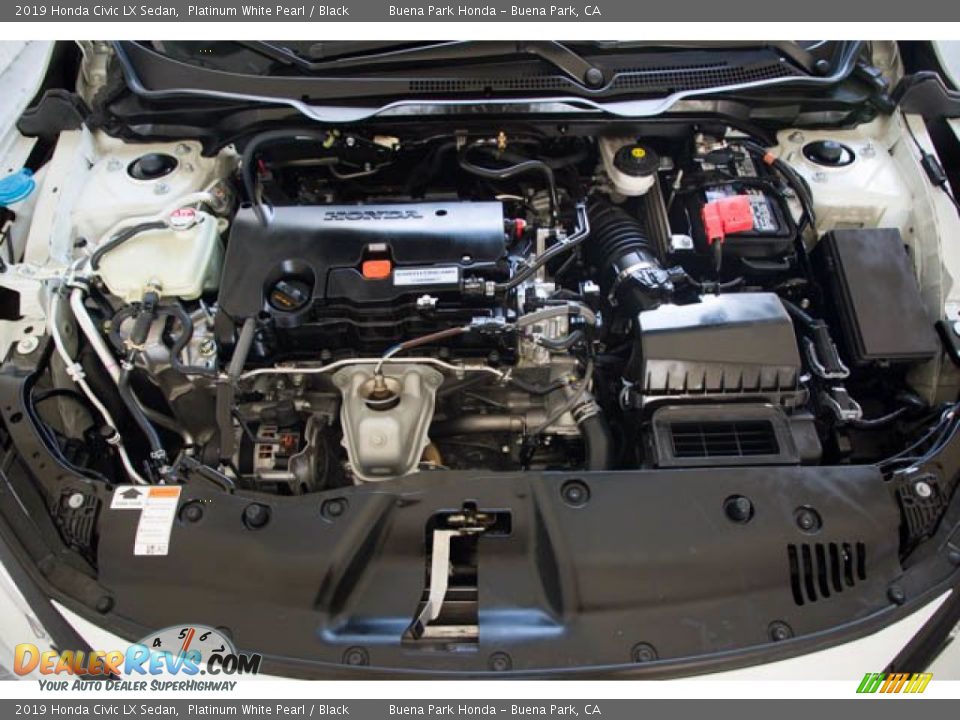 2019 Honda Civic LX Sedan Platinum White Pearl / Black Photo #34