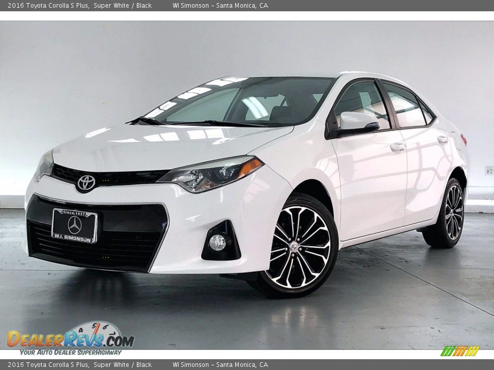 2016 Toyota Corolla S Plus Super White / Black Photo #12