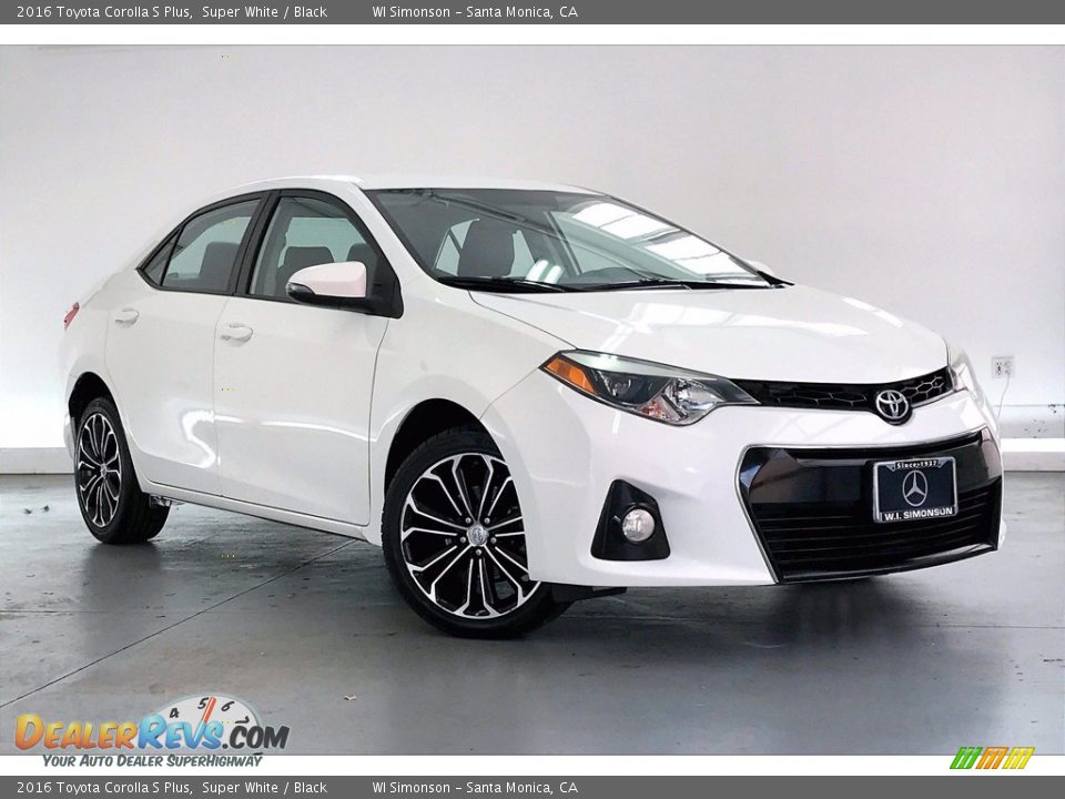 2016 Toyota Corolla S Plus Super White / Black Photo #33