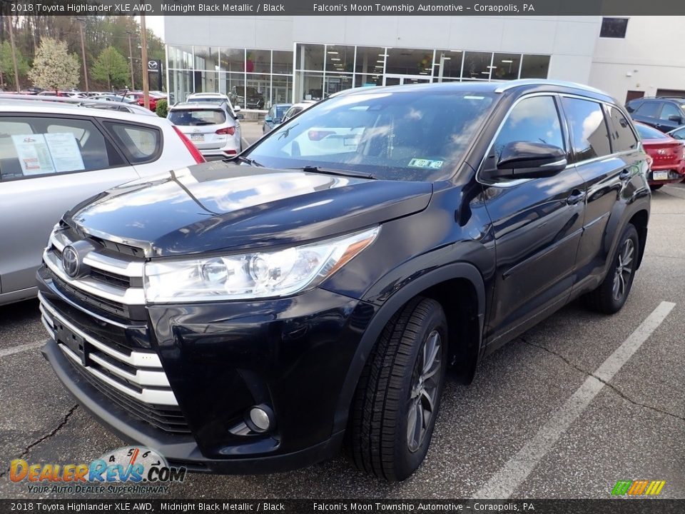 2018 Toyota Highlander XLE AWD Midnight Black Metallic / Black Photo #1