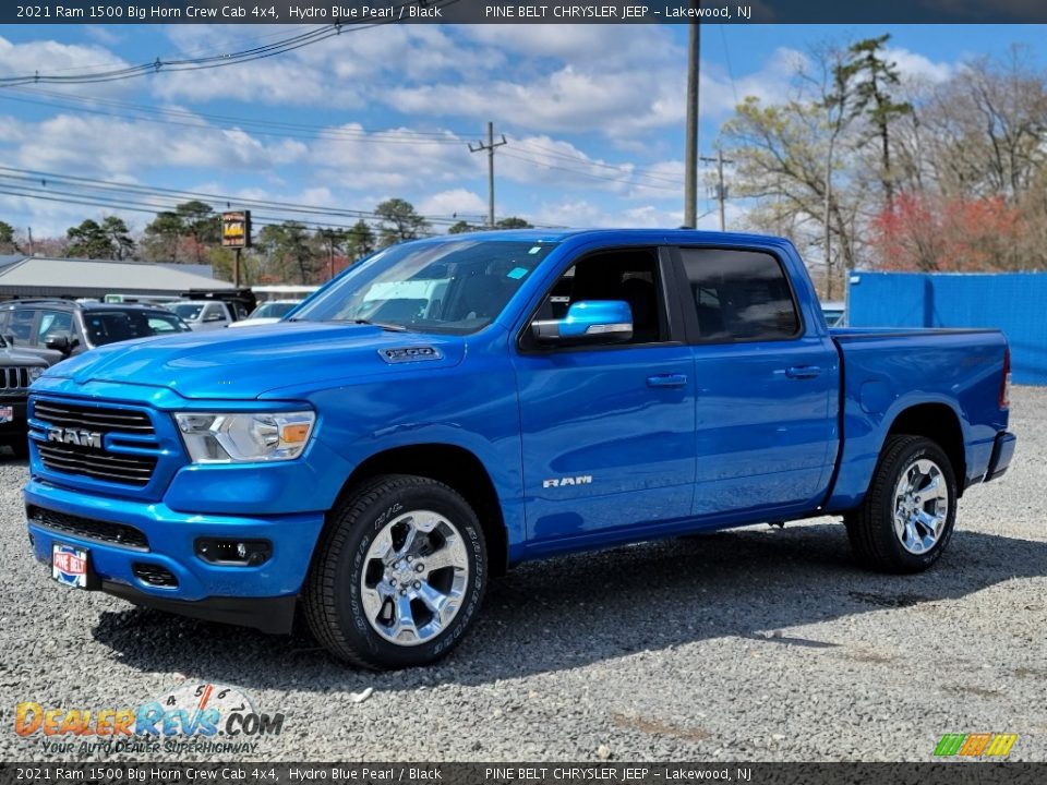 2021 Ram 1500 Big Horn Crew Cab 4x4 Hydro Blue Pearl / Black Photo #1