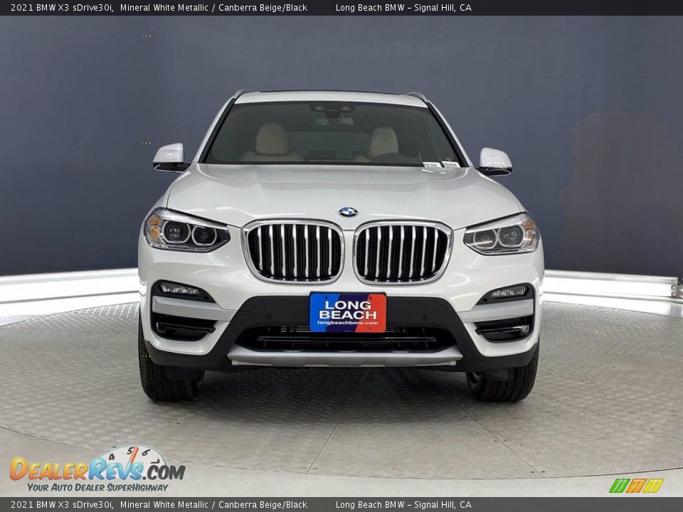 2021 BMW X3 sDrive30i Mineral White Metallic / Canberra Beige/Black Photo #2