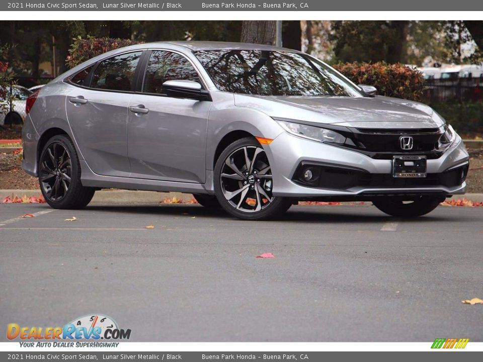 Front 3/4 View of 2021 Honda Civic Sport Sedan Photo #2