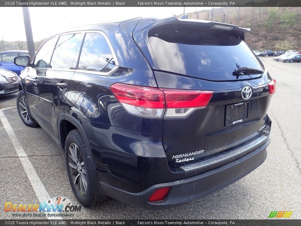 2018 Toyota Highlander XLE AWD Midnight Black Metallic / Black Photo #2