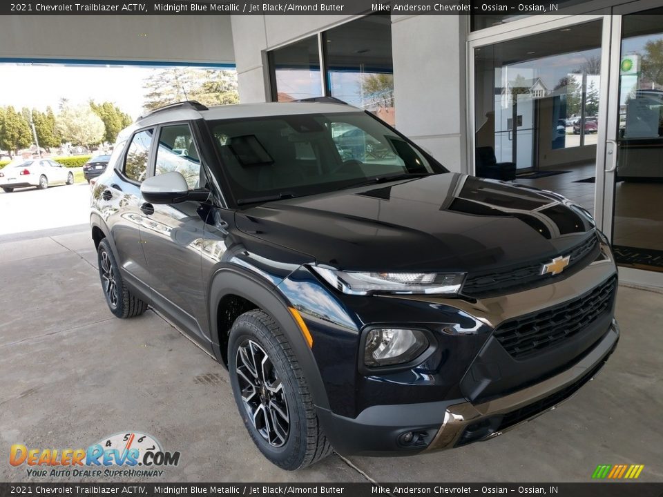 2021 Chevrolet Trailblazer ACTIV Midnight Blue Metallic / Jet Black/Almond Butter Photo #2