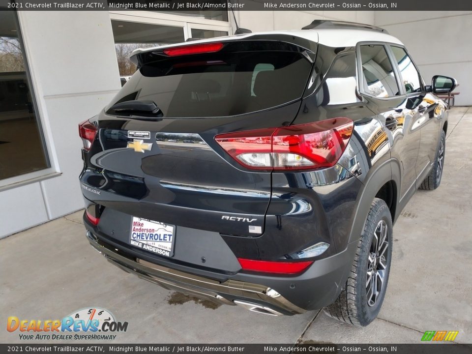 2021 Chevrolet Trailblazer ACTIV Midnight Blue Metallic / Jet Black/Almond Butter Photo #4