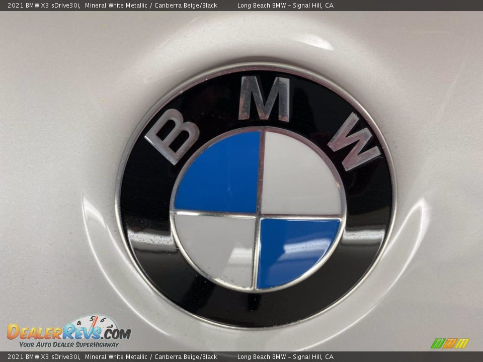 2021 BMW X3 sDrive30i Mineral White Metallic / Canberra Beige/Black Photo #7