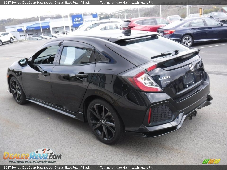 2017 Honda Civic Sport Hatchback Crystal Black Pearl / Black Photo #8