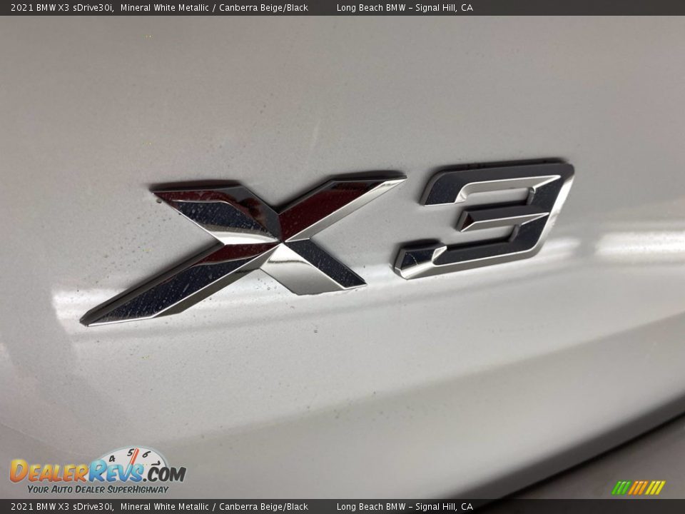 2021 BMW X3 sDrive30i Mineral White Metallic / Canberra Beige/Black Photo #8