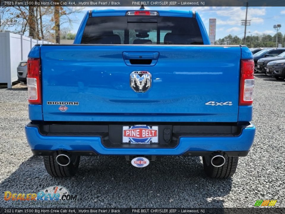 2021 Ram 1500 Big Horn Crew Cab 4x4 Hydro Blue Pearl / Black Photo #7