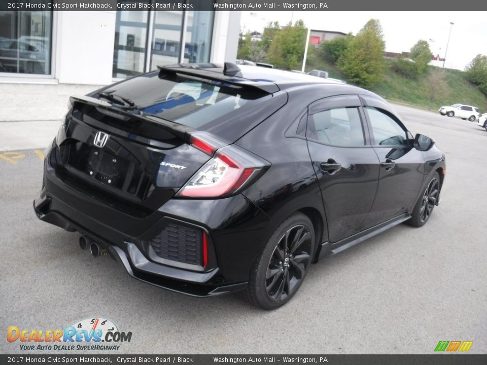 2017 Honda Civic Sport Hatchback Crystal Black Pearl / Black Photo #10