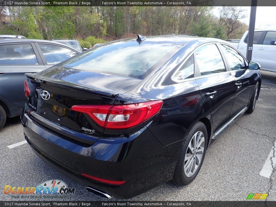 2017 Hyundai Sonata Sport Phantom Black / Beige Photo #4