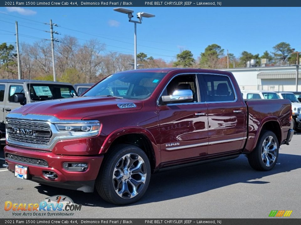 2021 Ram 1500 Limited Crew Cab 4x4 Delmonico Red Pearl / Black Photo #1