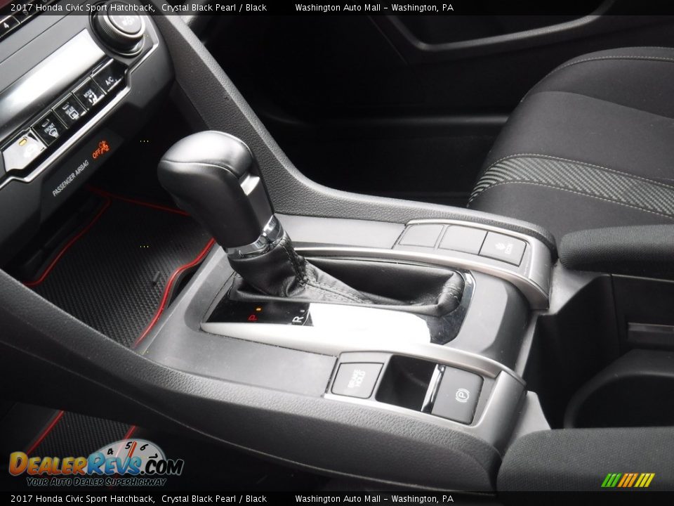 2017 Honda Civic Sport Hatchback Crystal Black Pearl / Black Photo #18
