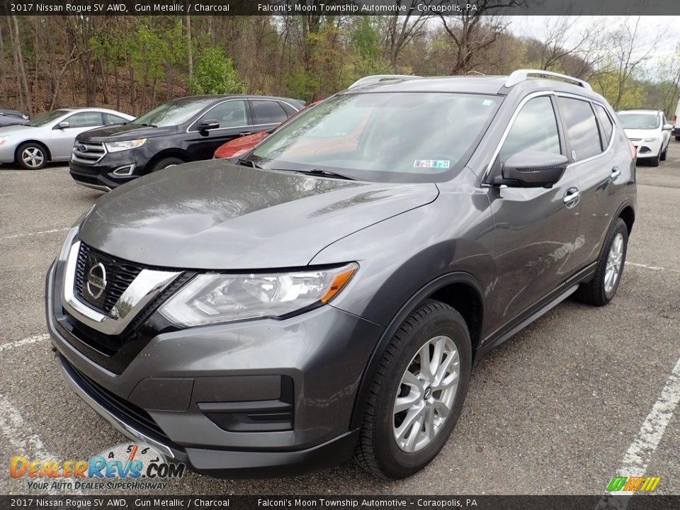 2017 Nissan Rogue SV AWD Gun Metallic / Charcoal Photo #1