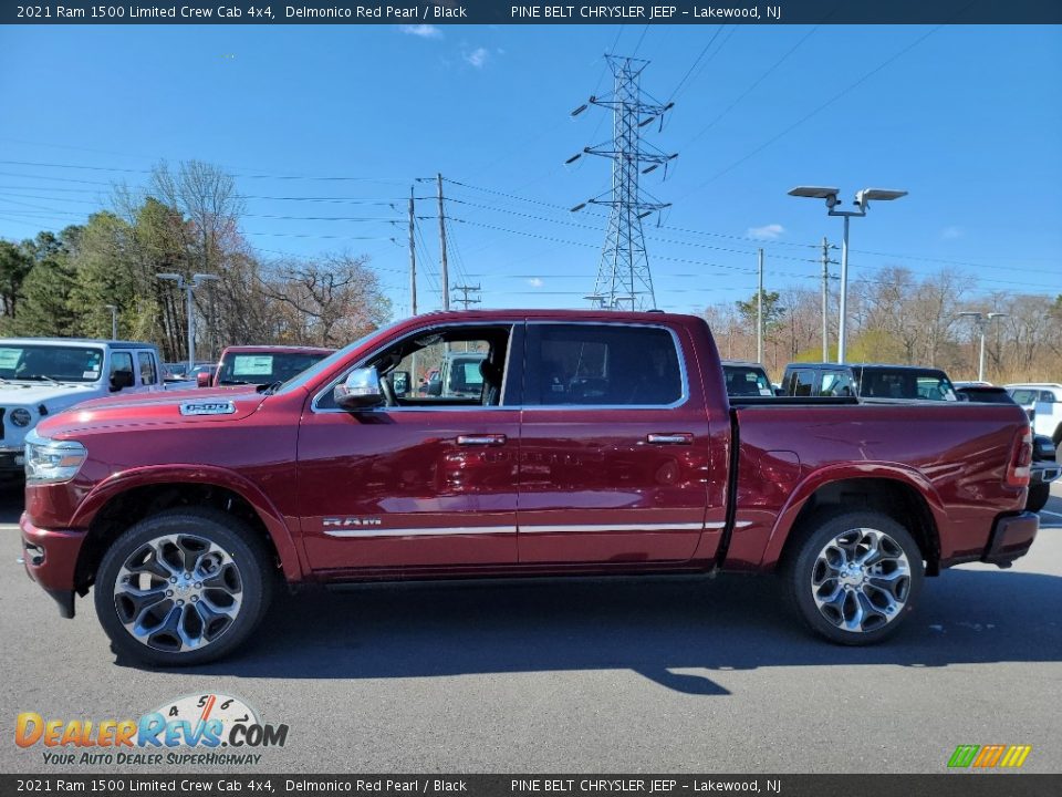 2021 Ram 1500 Limited Crew Cab 4x4 Delmonico Red Pearl / Black Photo #4