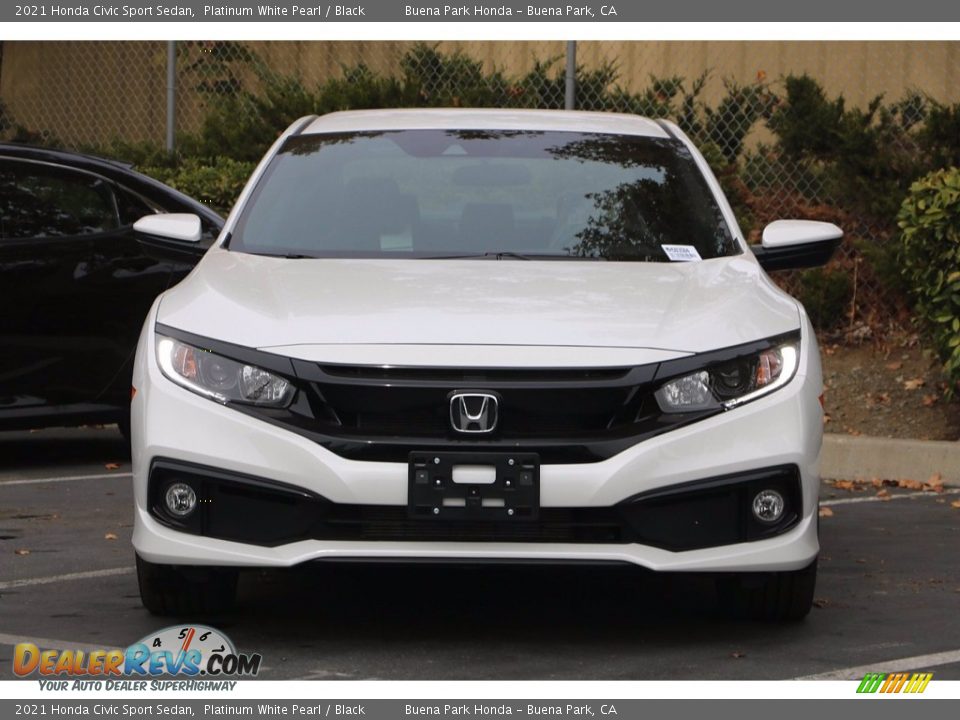 2021 Honda Civic Sport Sedan Platinum White Pearl / Black Photo #3