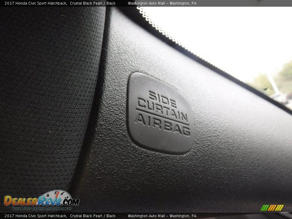 2017 Honda Civic Sport Hatchback Crystal Black Pearl / Black Photo #23