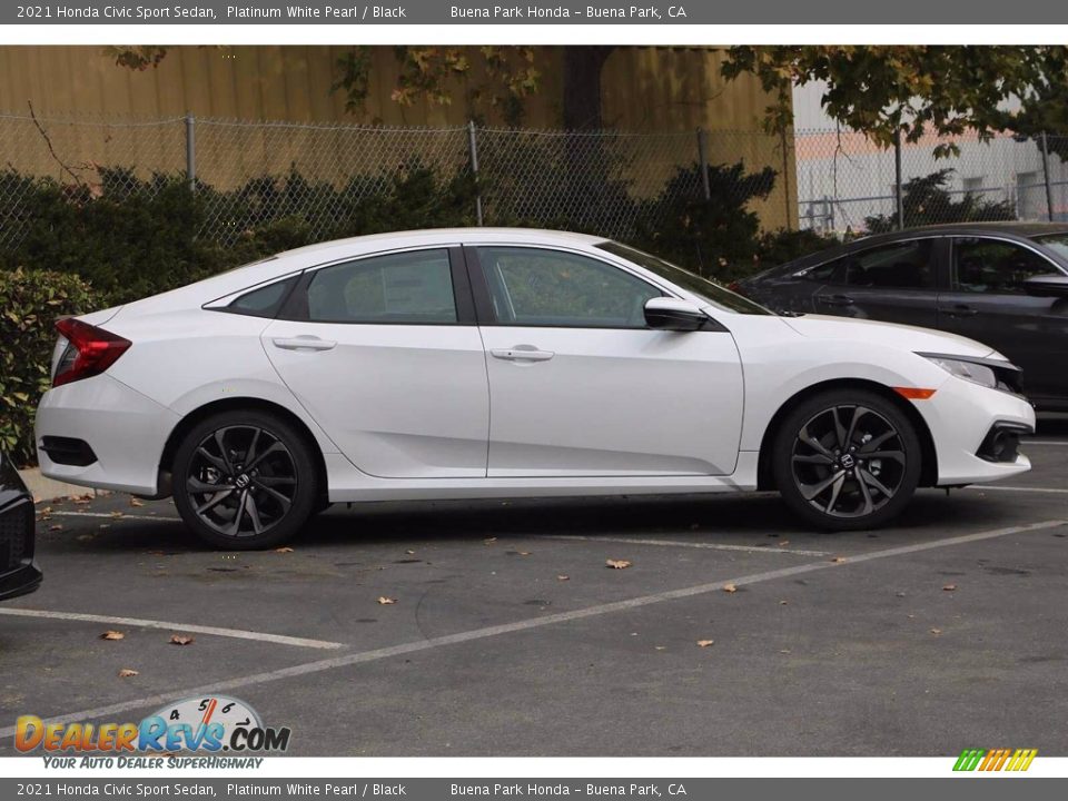 2021 Honda Civic Sport Sedan Platinum White Pearl / Black Photo #4