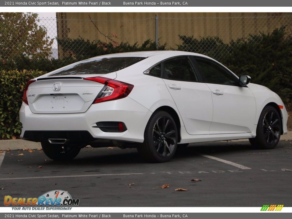 2021 Honda Civic Sport Sedan Platinum White Pearl / Black Photo #5