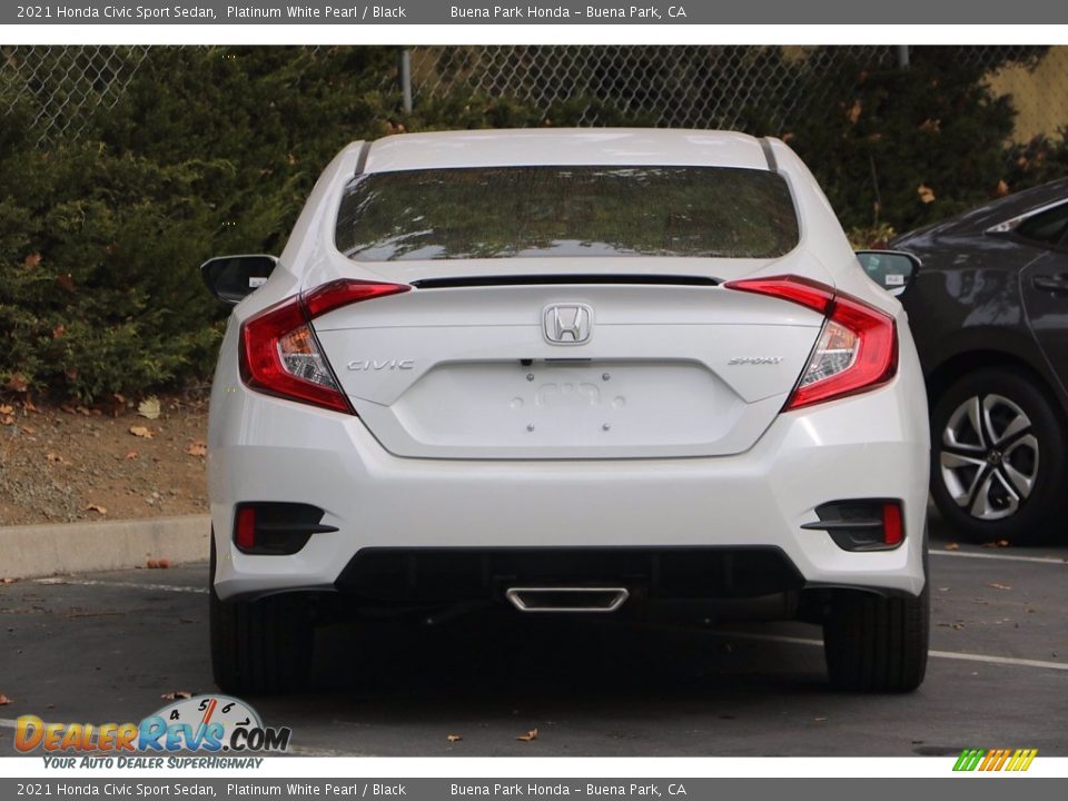 2021 Honda Civic Sport Sedan Platinum White Pearl / Black Photo #6