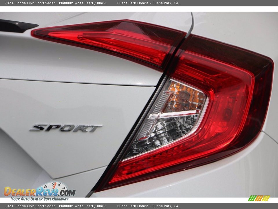 2021 Honda Civic Sport Sedan Platinum White Pearl / Black Photo #7